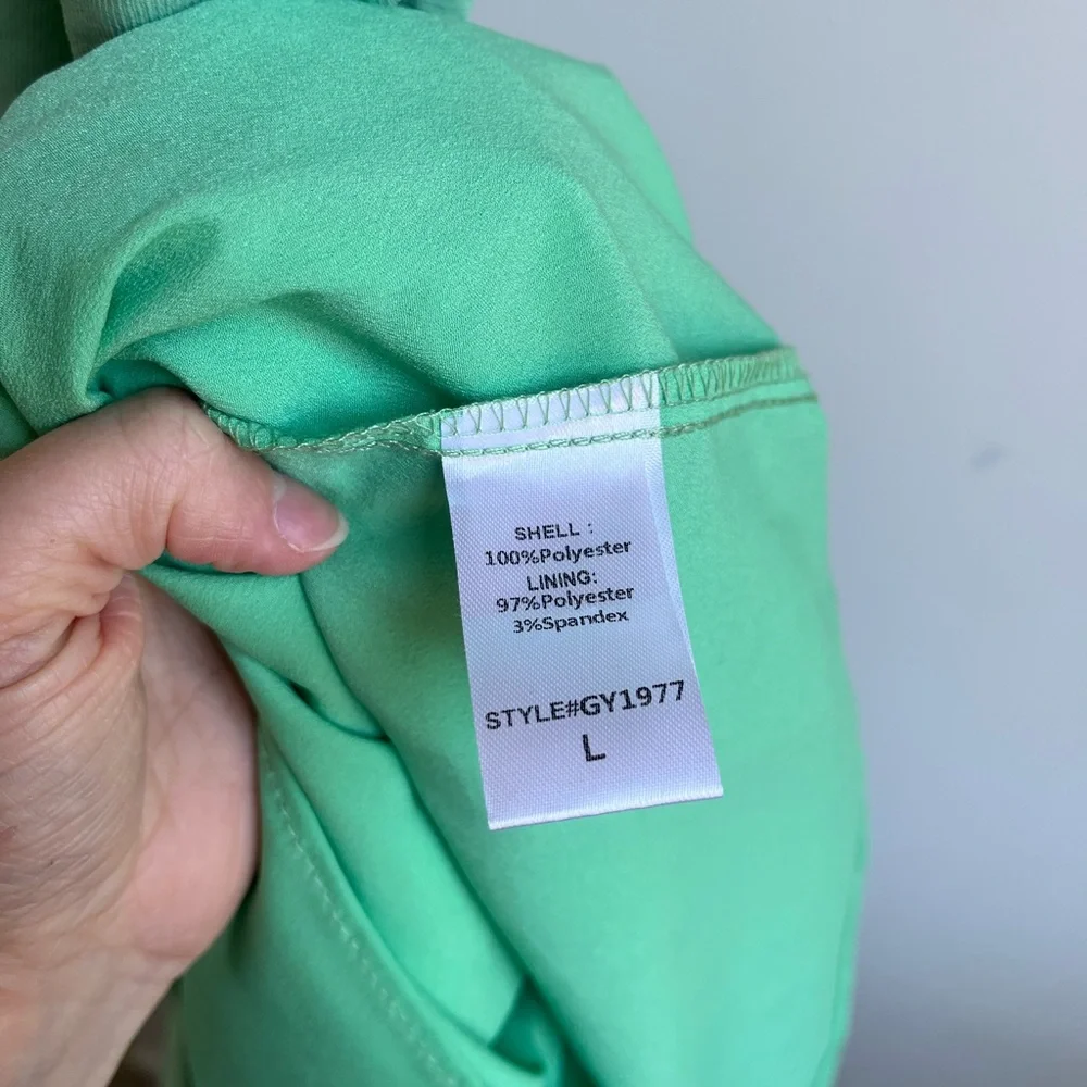 Asymmetrical Draped Dress in Mint - Picture 5 of 6